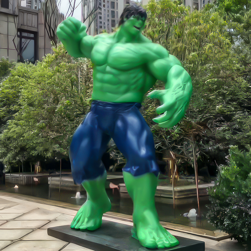 Estatua de hulk de fibra de fibra de vidrio ecológico para el hogar para fanáticos de Marvel Estatua de hulk de fibra de fibra de vidrio ecológico para el hogar para fanáticos de Marvel