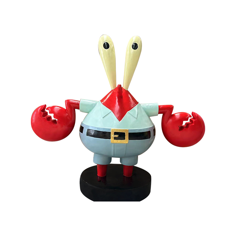 Estatua del Sr. Krabs Collectible Spongebob Figurine para fanáticos y decoración del hogar