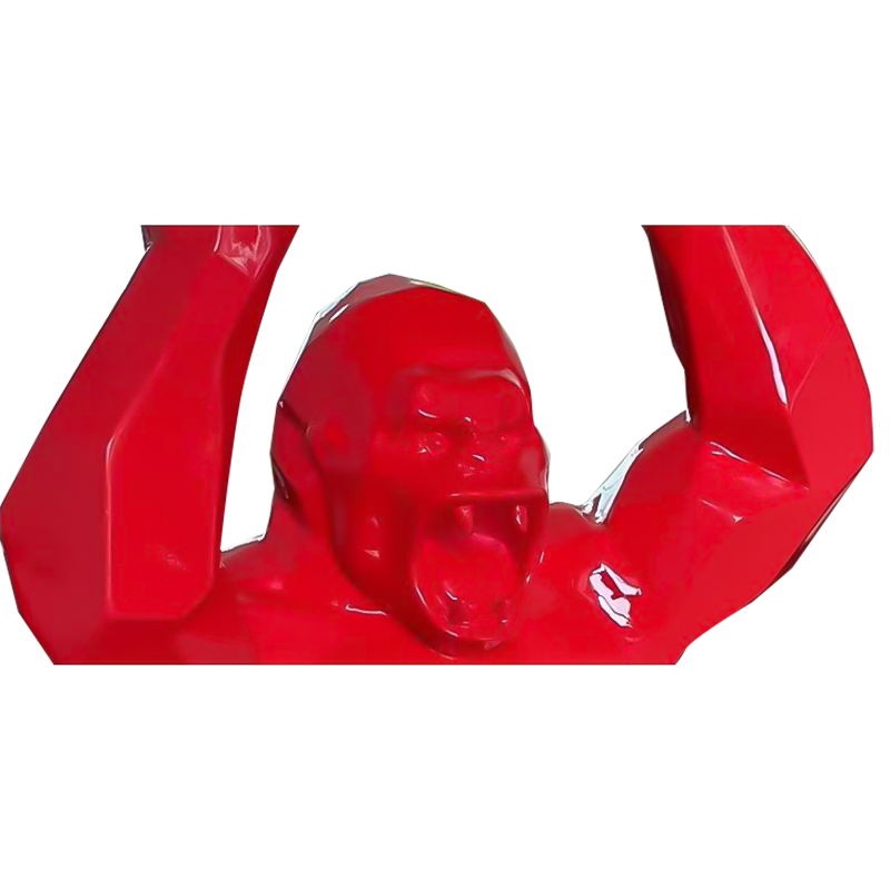 Escultura de cubo de levantamiento de kong orangután para exhibiciones de arte al aire libre Escultura de cubo de levantamiento de kong orangután para exhibiciones de arte al aire libre