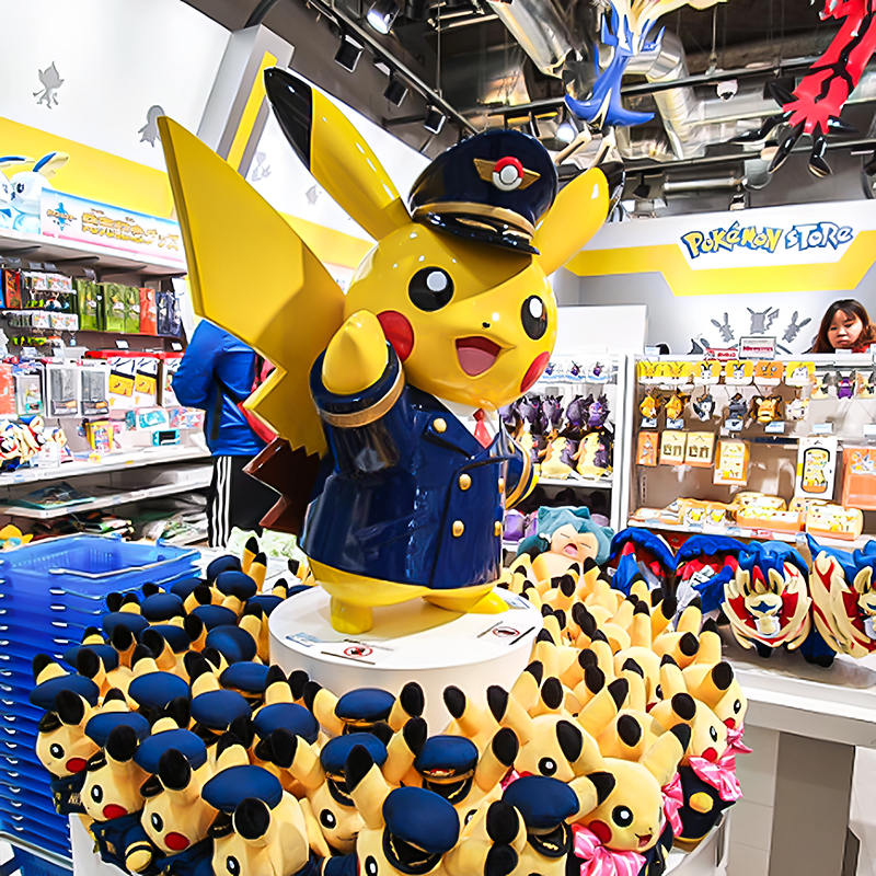 Estatua de fibra de vidrio/FRP Pokemon Pikachu Charizard Sculpture de dibujos animados Estatua de fibra de vidrio/FRP Pokemon Pikachu Charizard Sculpture de dibujos animados