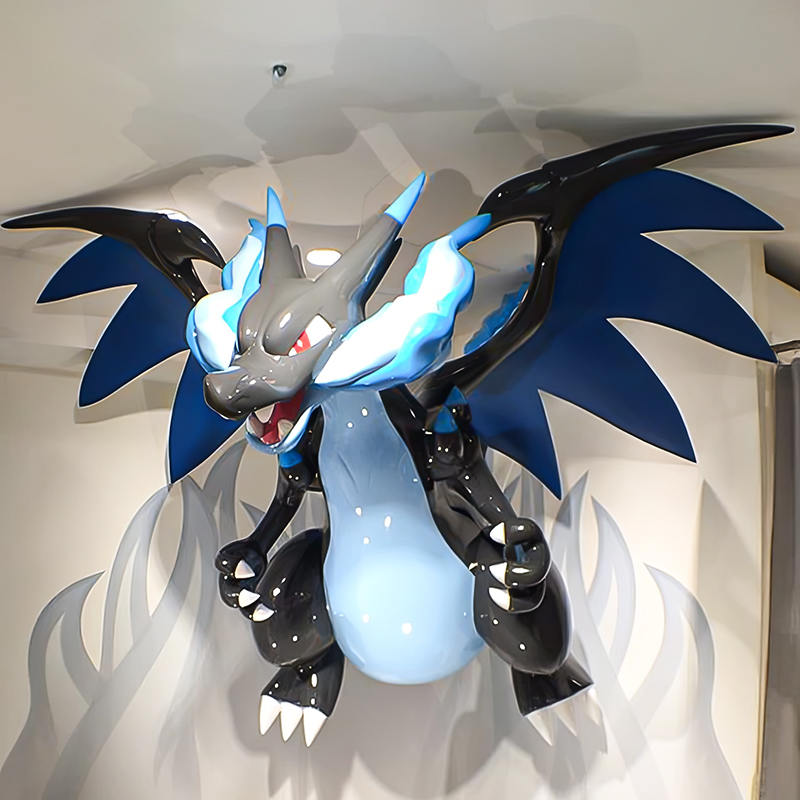 Estatua de fibra de vidrio/FRP Pokemon Pikachu Charizard Sculpture de dibujos animados Estatua de fibra de vidrio/FRP Pokemon Pikachu Charizard Sculpture de dibujos animados